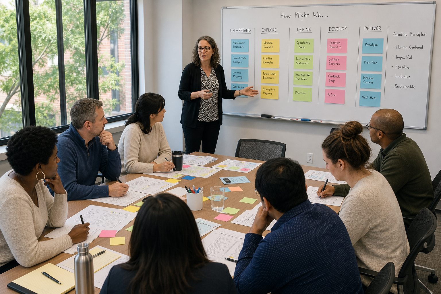 Team facilitation that moves groups from talk to decision