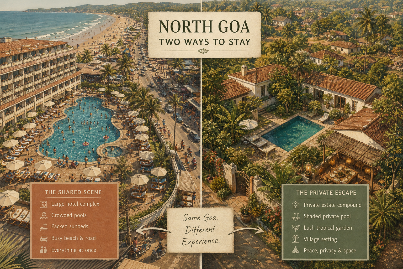 North Goa resorts compared: when a private suite estate wins