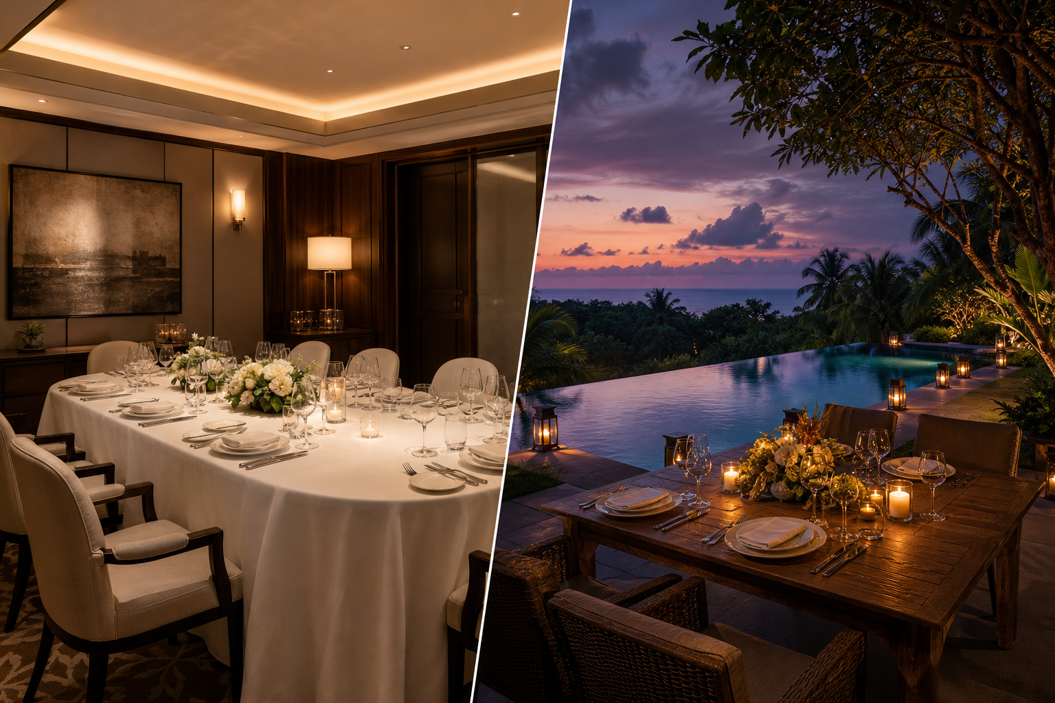 What a hotel's private dining room cannot give you, an estate can