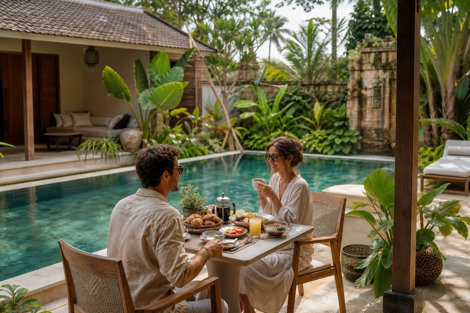 Where couples find privacy, a private pool, and quiet luxury