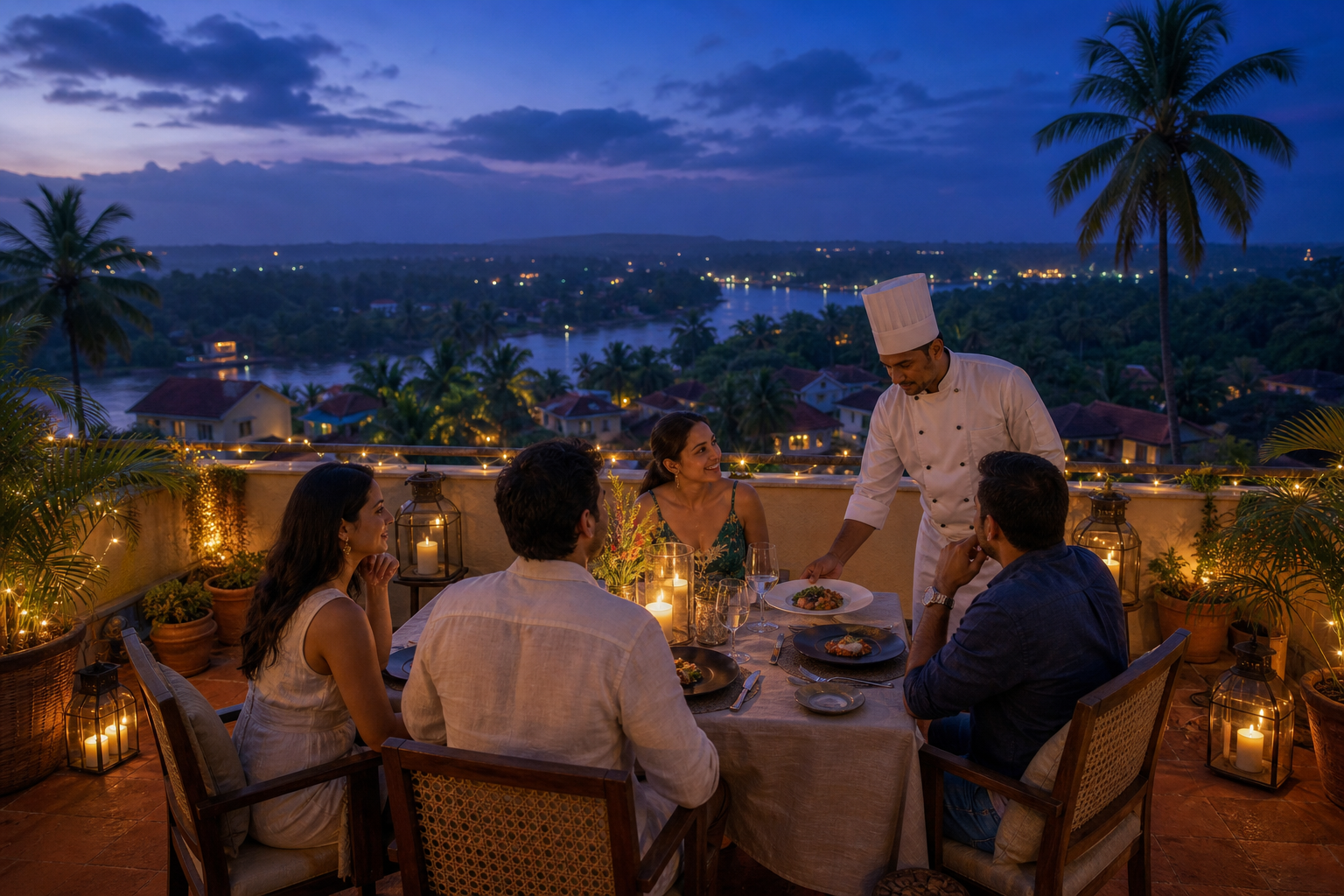 Dinner on the rooftop, arranged entirely for you